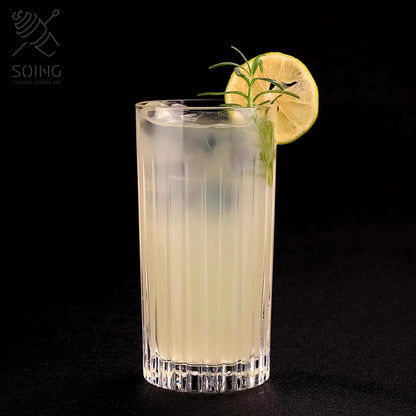 Crystal Striped Highball Glass - 455ML