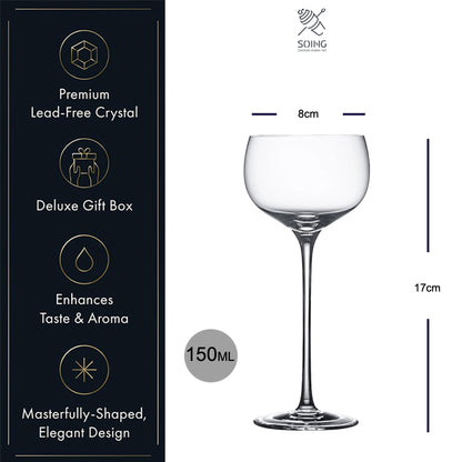 Classic 150ml Saucer Champagne Coupe Glass - Moonlit Arc