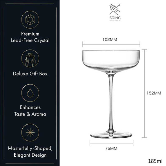 185ml Champagne Saucer Coupe Glass - Luminous Arc