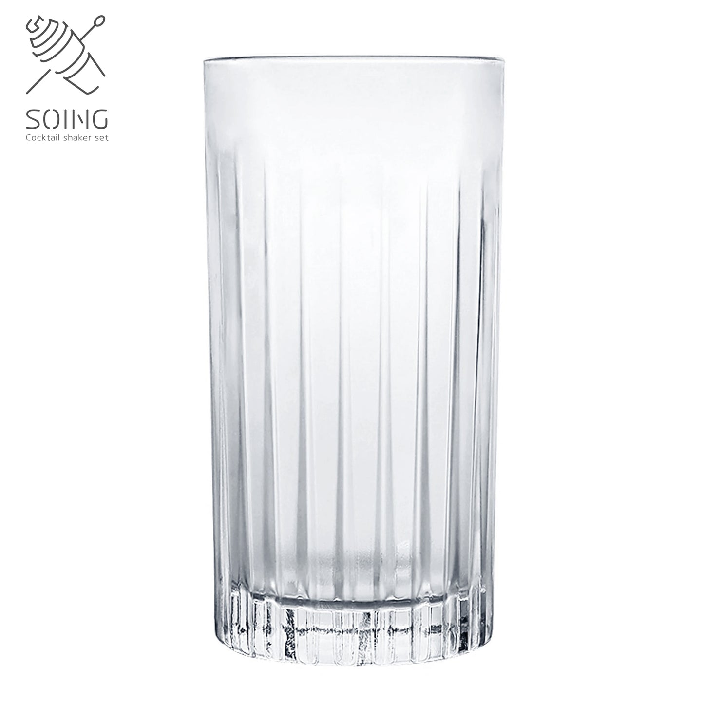 Crystal Striped Highball Glass - 455ML