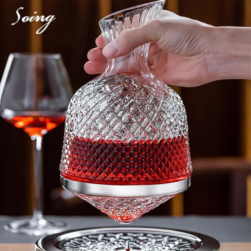 Reserve 1500ml Crystal Decanter - Rotating Base Design