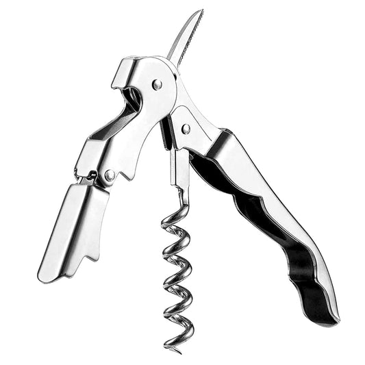 SOING CORKSCREW STAINLESS STEEL WINE OPENER SILVER