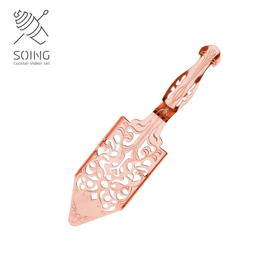 SOING Stainless Steel Absinthe Spoon Ice Cube Filter (Rose Copper)