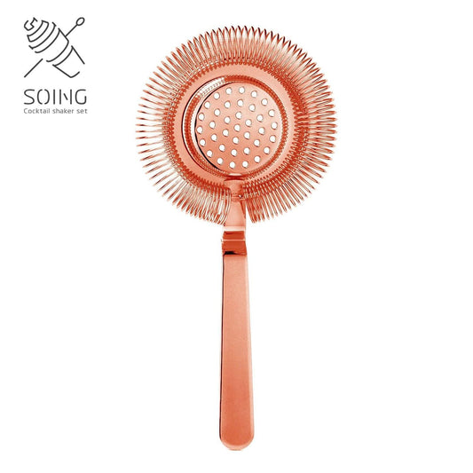 SOING Colador Hawthorne Vintage de Acero Inoxidable para Cócteles (Cobre Rosa)