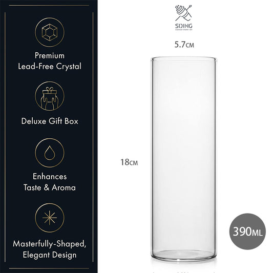 Crystal Seamless Thin-Bottom Collins Glass - 390ML