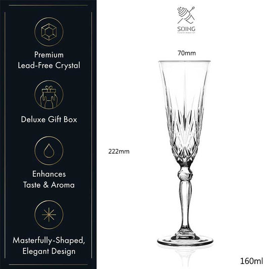 160ml Champagne Flute Glasses - Century Eternity (C)