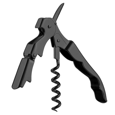 SOING CORKSCREW STAINLESS STEEL WINE OPENER BLACK