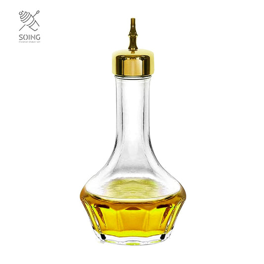 30ml Engraved Crystal Bitters & Absinthe Bottle (Gold)