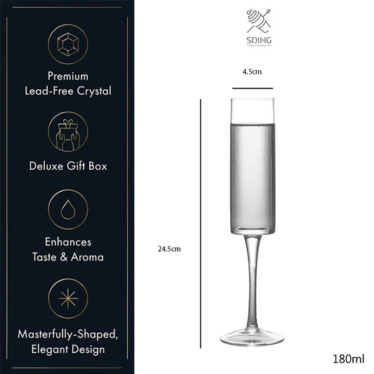 180ml Straight-Segment Champagne Glass - Opal Verse (L)