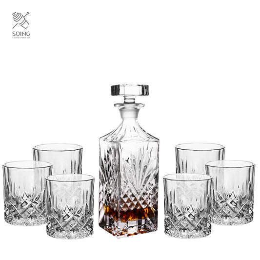 Reserve 800ml Spirit Decanter With Crystal Glasses - Classic