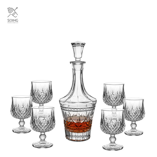 Reserve 750ml Spirit Decanter with Crystal Glasses - Emperor Design