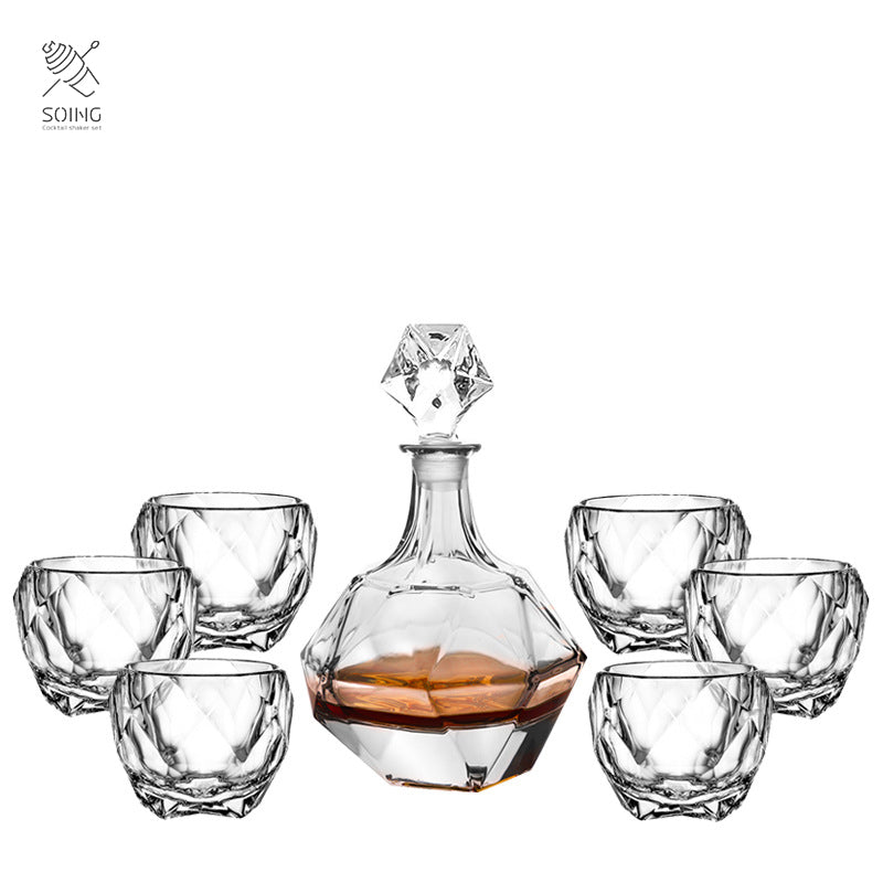 Reserve 750ml Spirit Decanter With Crystal Glasses - Polaris Design