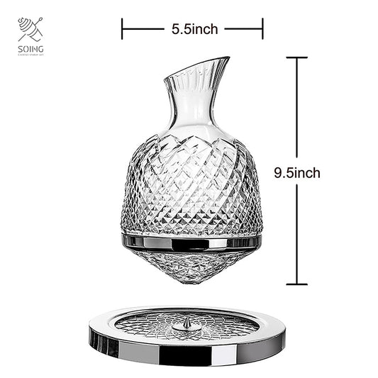 Reserve 1500ml Crystal Decanter - Rotating Base Design