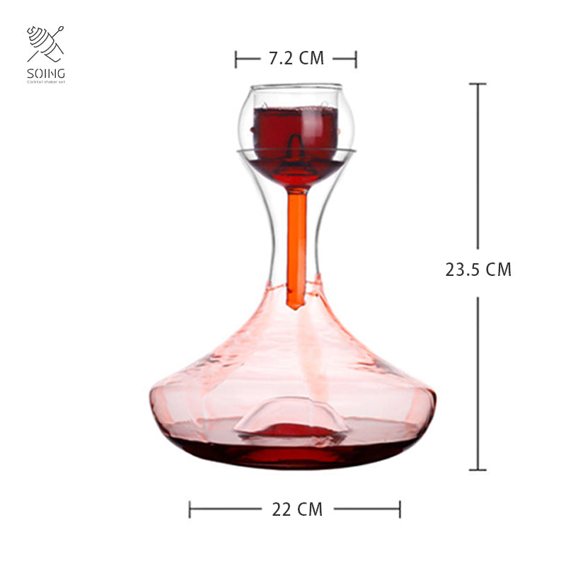 Wine Aerating Crystal Decanter - 1800ML