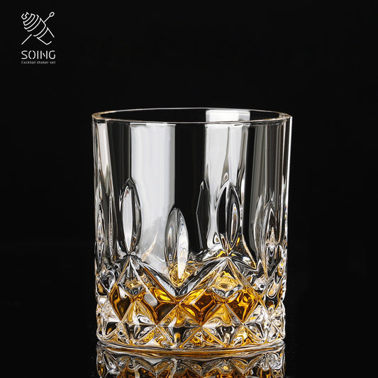 Old Fashioned Japanese Style Crystal Whiskey Glass - Classic Square Design