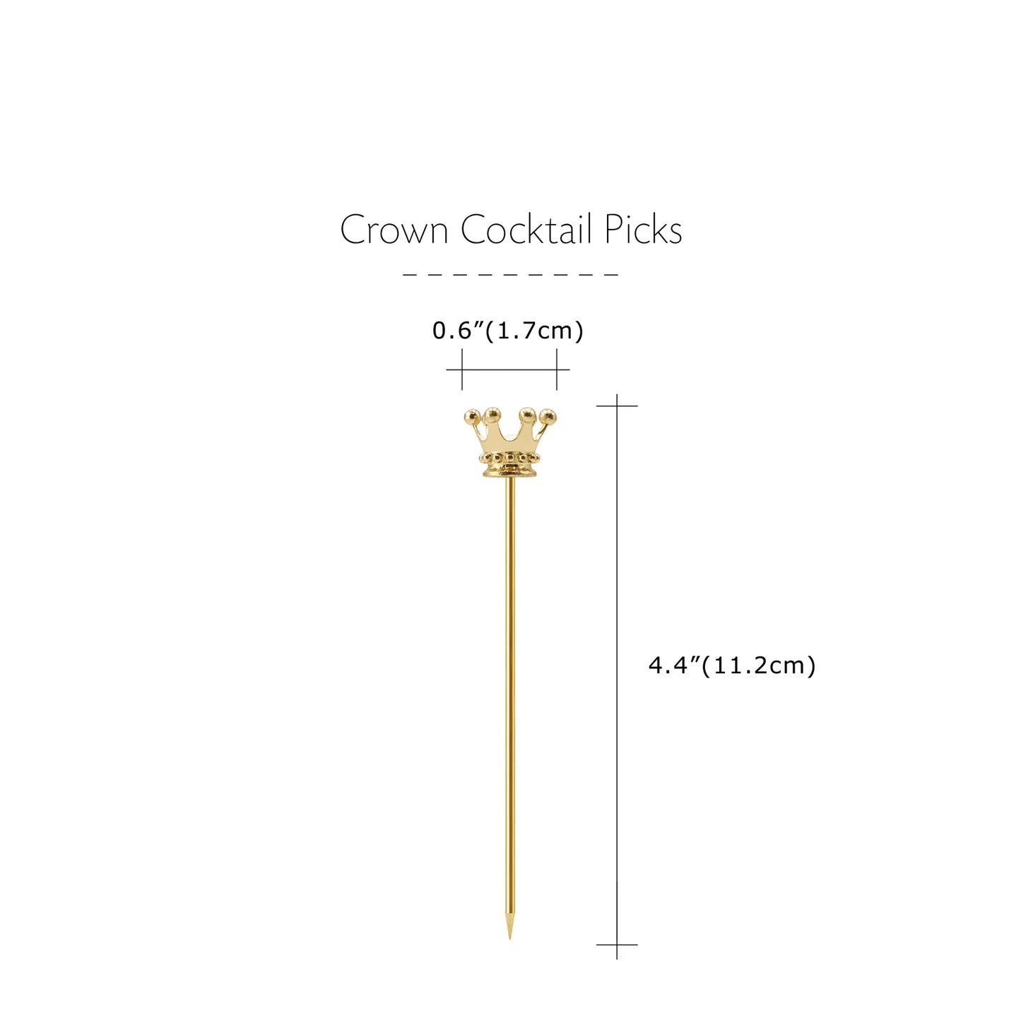 SOING CROWN SERIES COCKTAIL PICKS STAINLESS STEEL 6 PCS