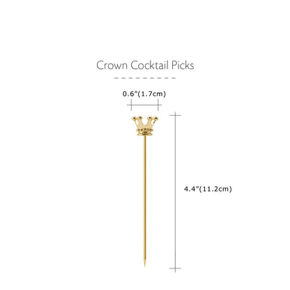 SOING CROWN SERIES COCKTAIL PICKS STAINLESS STEEL 6 PCS